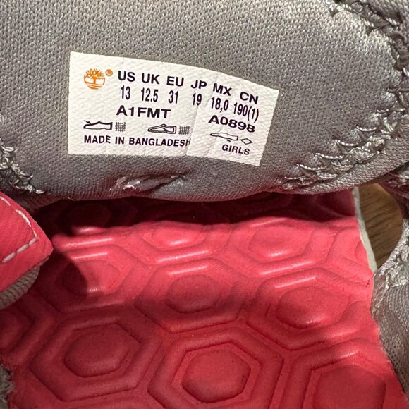 Timberland Sandals Little Kid 13 Pink Adventure Seeker Closed Toe - Picture 10 of 11